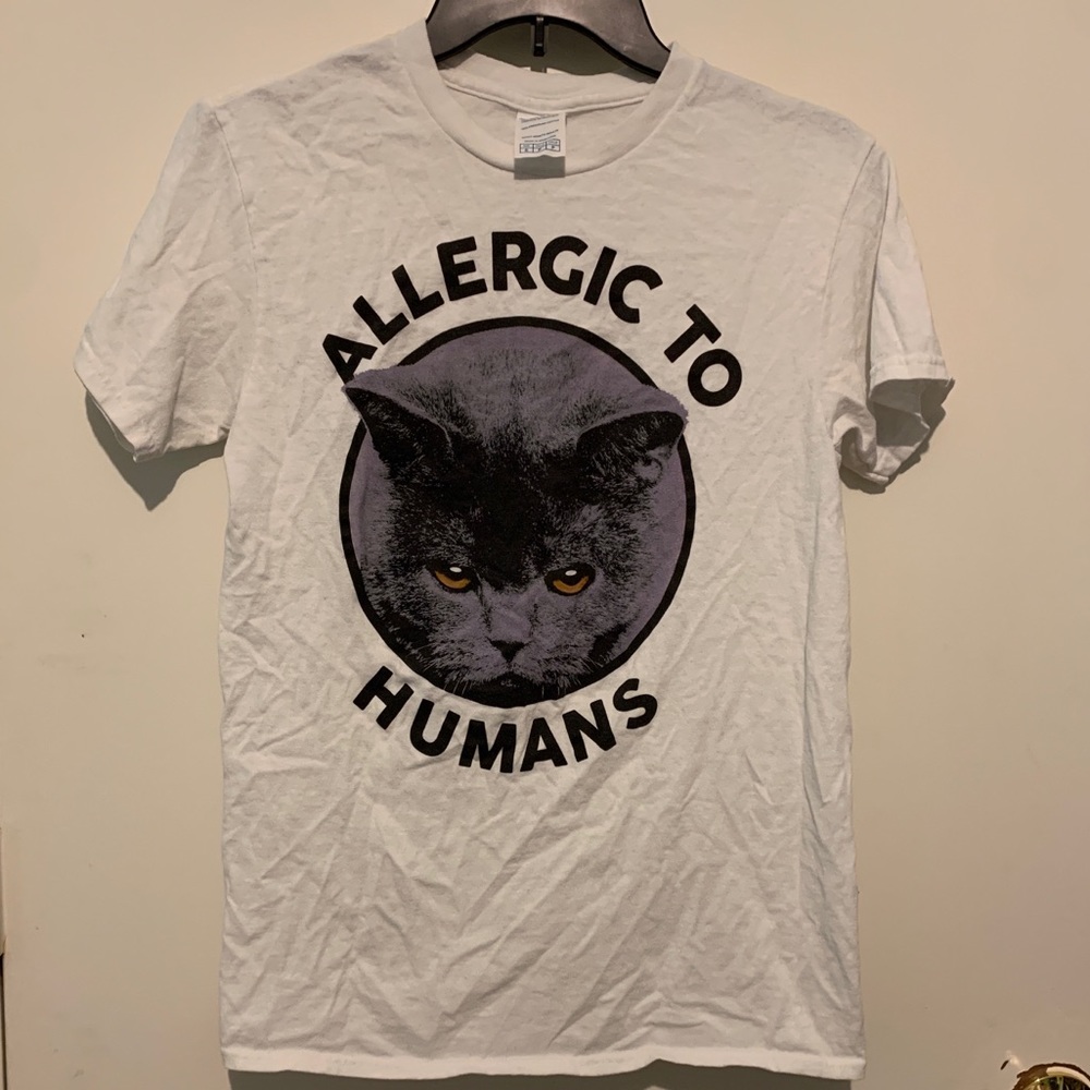 Allergic to humans cat shirt